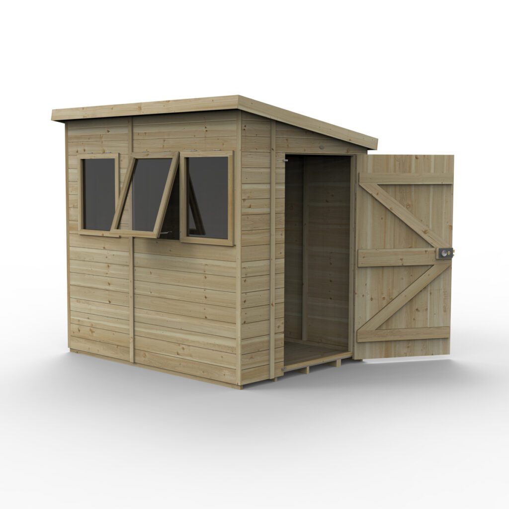 Timberdale 7×5 Pent Shed – Three Windows 5013053194751 2